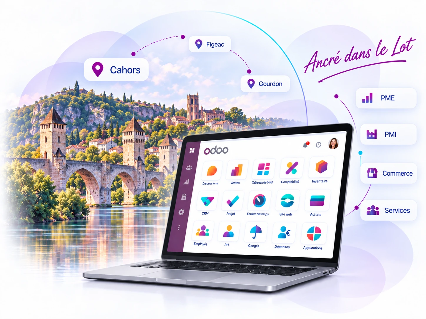 Visuel d’en-tête Odoo pour le Lot
