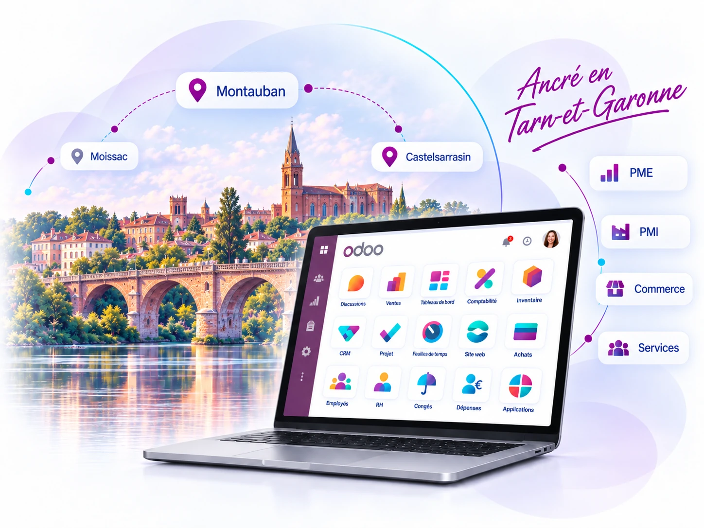Visuel d’en-tête Odoo pour le Tarn-et-Garonne